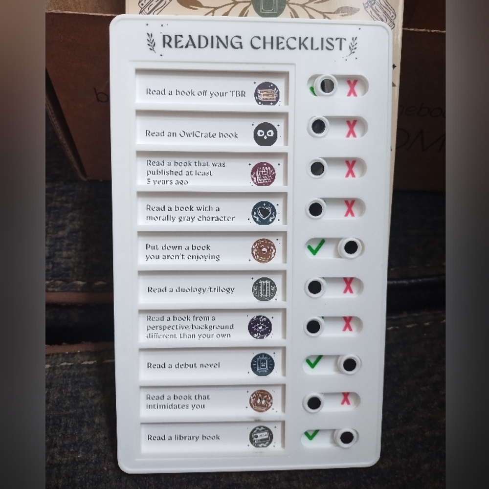 Reading Checklist Board